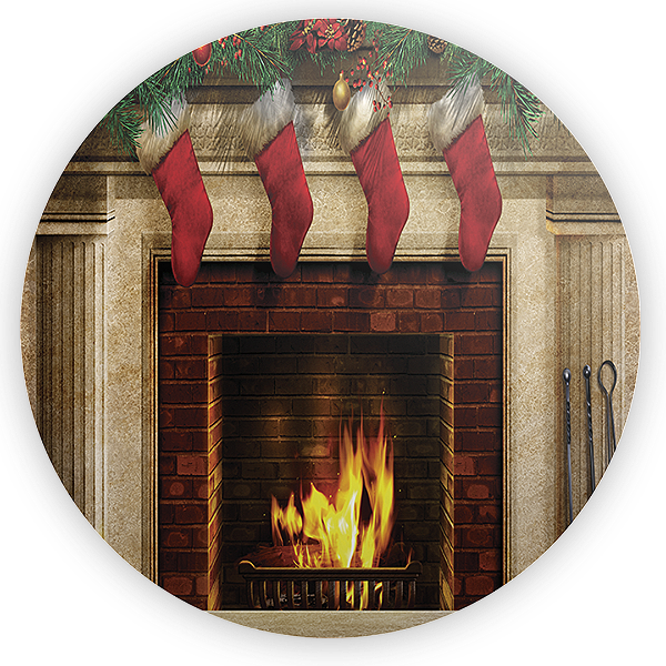 Painel Redondo - Natal - Sublimado 3D