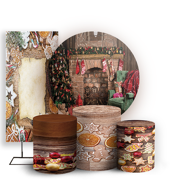 KIT Redondo Trio e Faixa - Natal