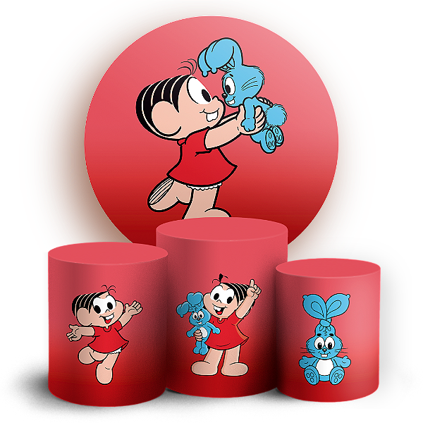 KIT Redondo e Trio - Monica Turma da Monica - Sublimado 3D