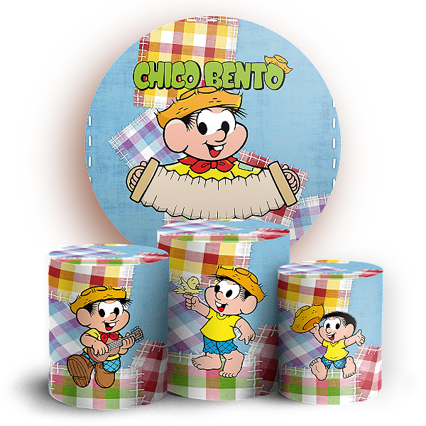 KIT Redondo e Trio - Chico Bento Turma Da Monica - Sublimado 3D