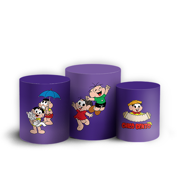 Capas Trio Cilindro Sublimado Vest Facil - Turma da Monica