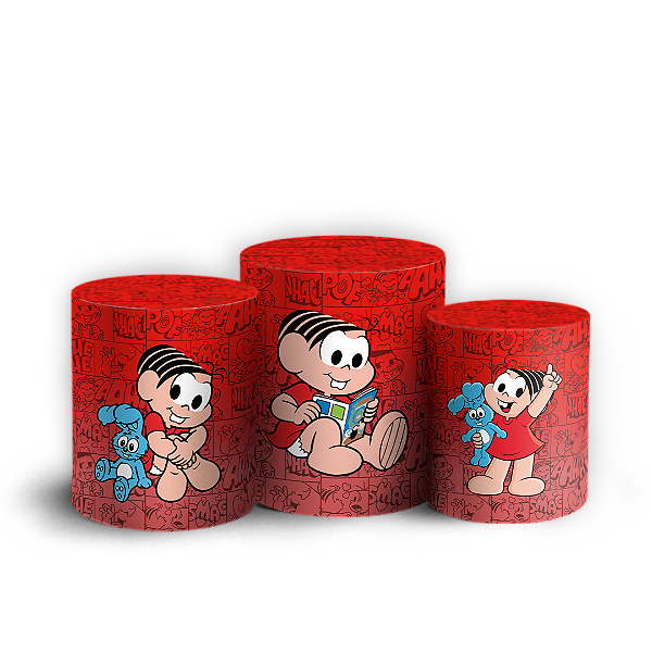 Capas Trio Cilindro Sublimado Vest Facil - Monica Turma da Monica