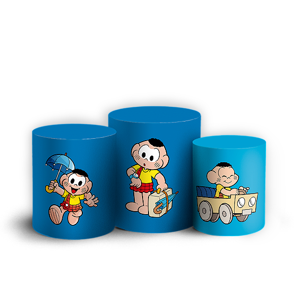 Capas Trio Cilindro Sublimado Vest Facil - Cascão Turma da Monica