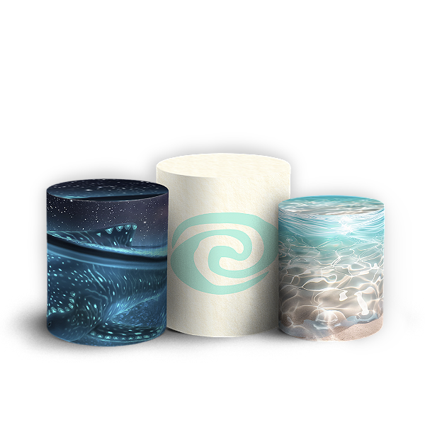 Capas Trio Cilindro Sublimado Vest Facil - Moana