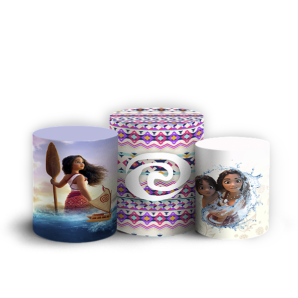 Capas Trio Cilindro Sublimado Vest Facil - Moana