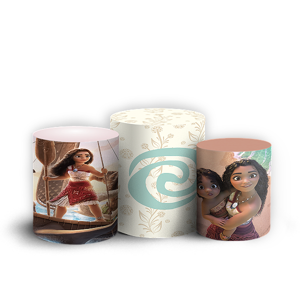 Capas Trio Cilindro Sublimado Vest Facil - Moana