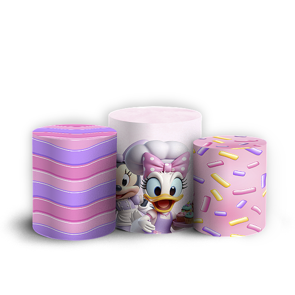 Capas Trio Cilindro Sublimado Vest Facil - Minnie Confeitaria