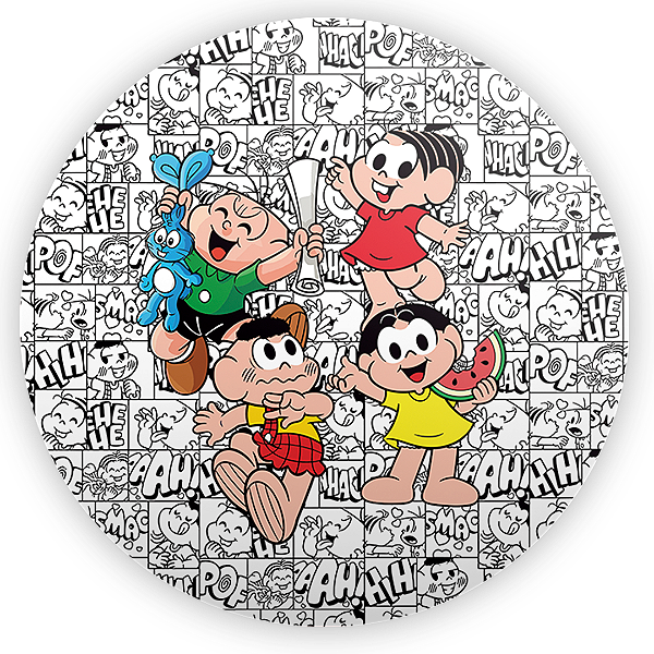 Painel Redondo - Turma da Monica - Sublimado 3D