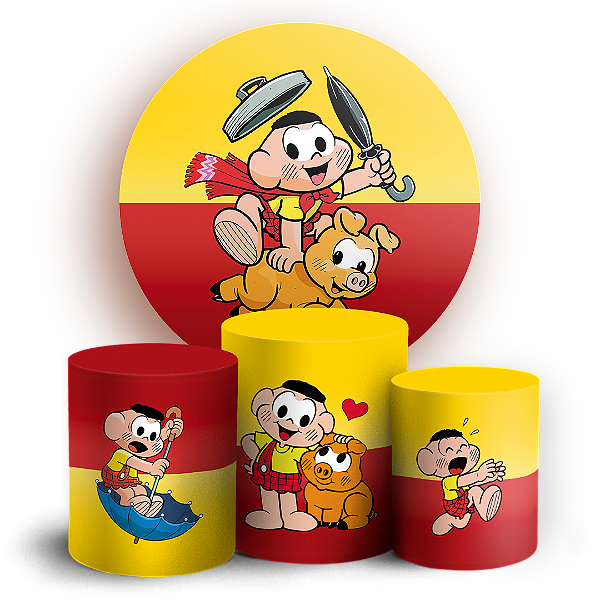 KIT Redondo e Trio - Cascão   Turma da Monica - Sublimado 3D