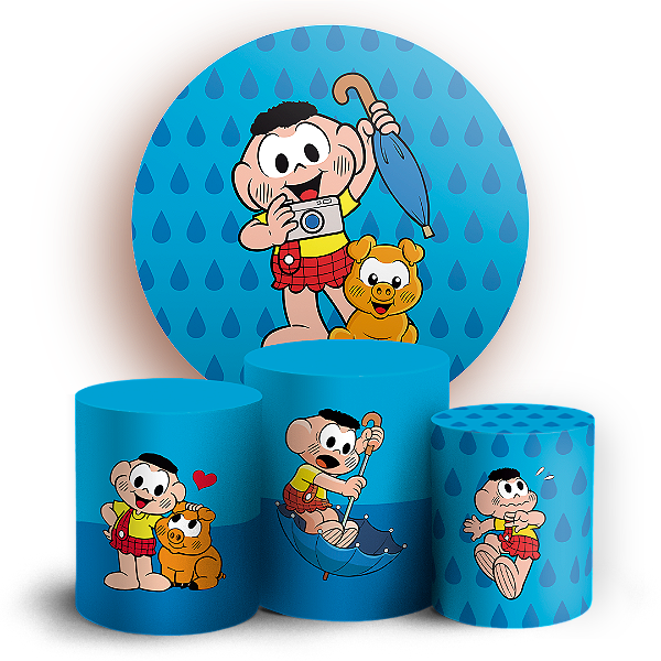 KIT Redondo e Trio - Cascão   Turma da Monica - Sublimado 3D