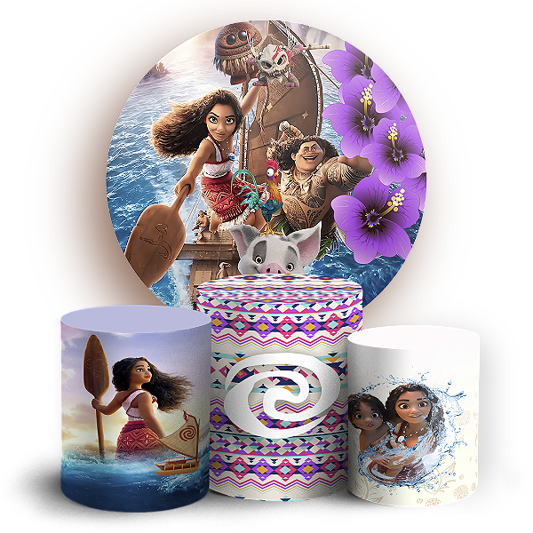 KIT Redondo e Trio - Moana - Sublimado 3D