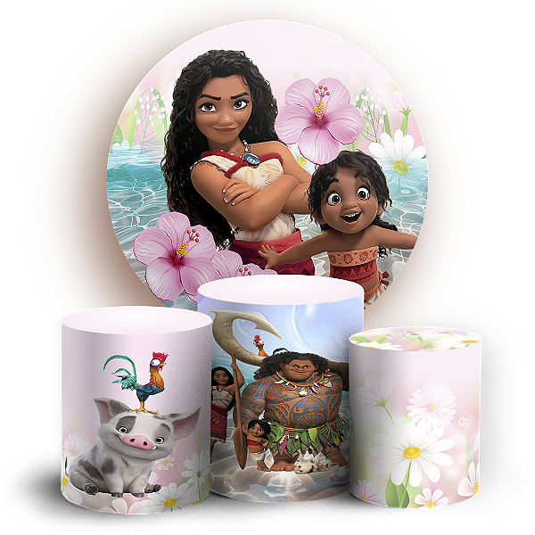 KIT Redondo e Trio - Moana - Sublimado 3D