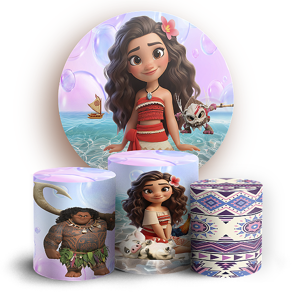 KIT Redondo e Trio - Moana - Sublimado 3D