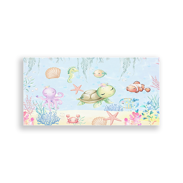 Painel Retangular - Fundo Do Mar - Sublimado 3D