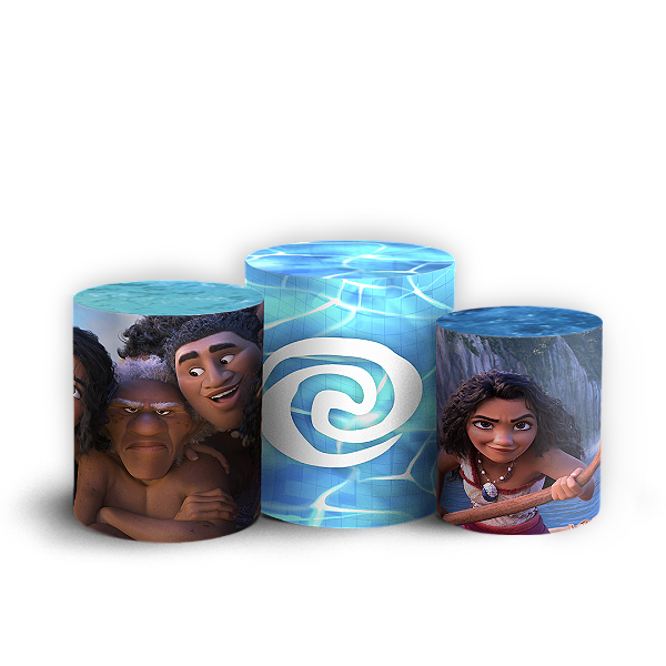 Capas Trio Cilindro Sublimado Vest Facil - Moana