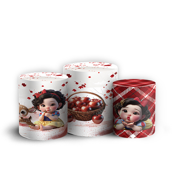 Capas Trio Cilindro Sublimado Vest Facil - Branca De Neve