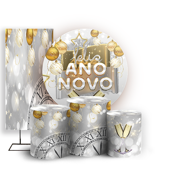 KIT Redondo Trio e Faixa - Ano Novo - Sublimado 3D