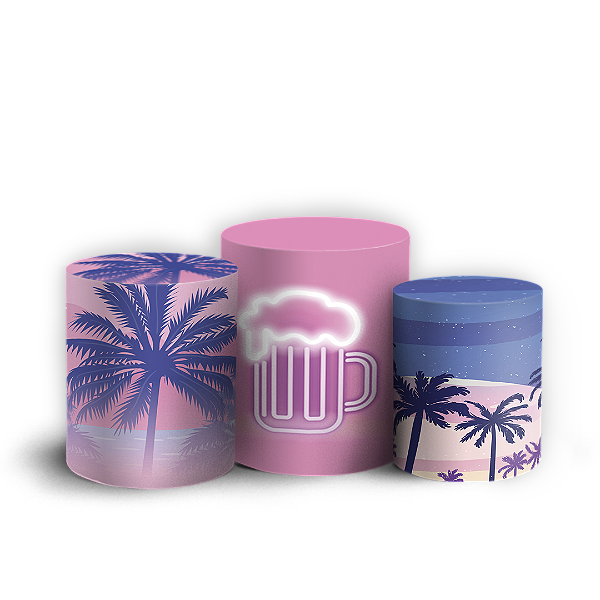 Capas Trio Cilindro Sublimado Vest Facil - Resenha Tropical