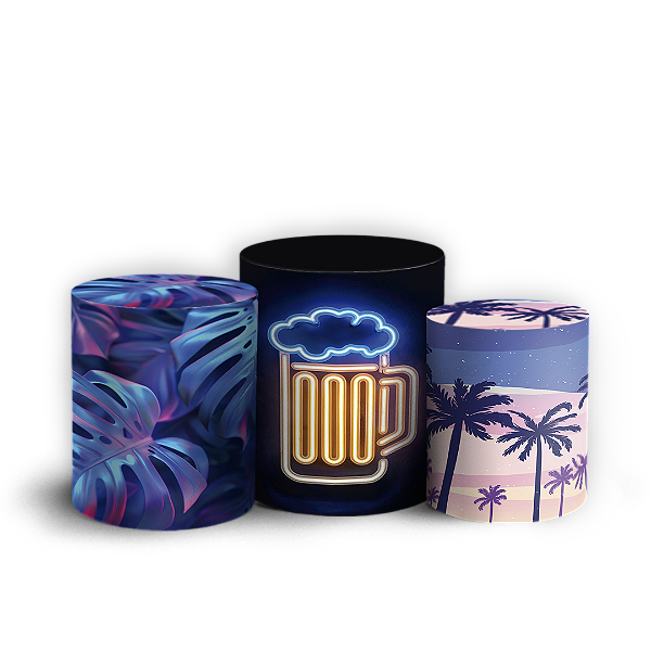 Capas Trio Cilindro Sublimado Vest Facil - Resenha Tropical