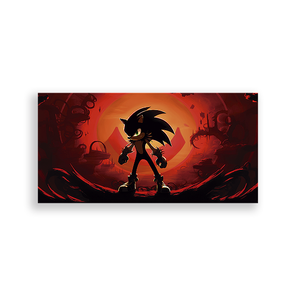 Capa Painel Retangular Sublimado - Sonic Shadow