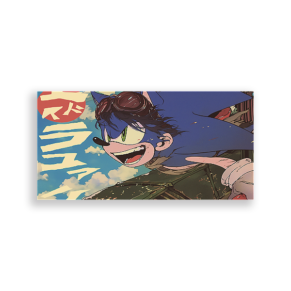 Capa Painel Retangular Sublimado - Sonic