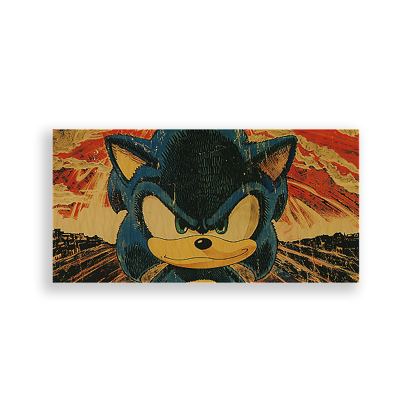 Capa Painel Retangular Sublimado - Sonic