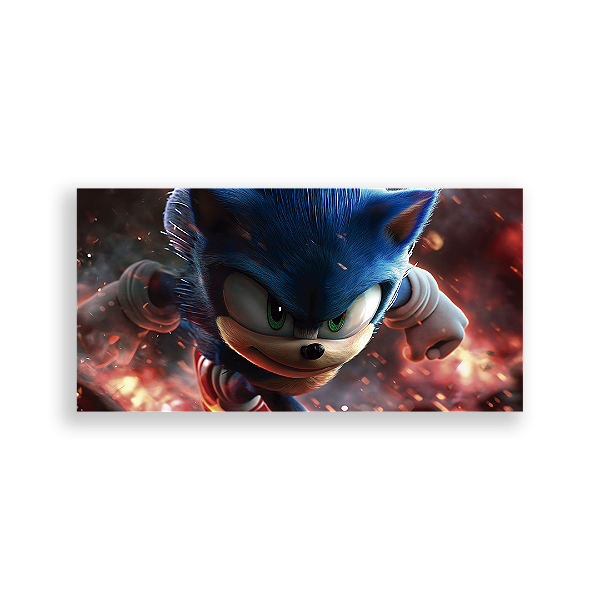 Capa Painel Retangular Sublimado - Sonic