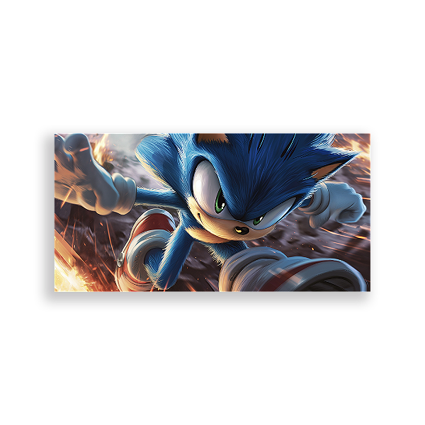 Capa Painel Retangular Sublimado - Sonic