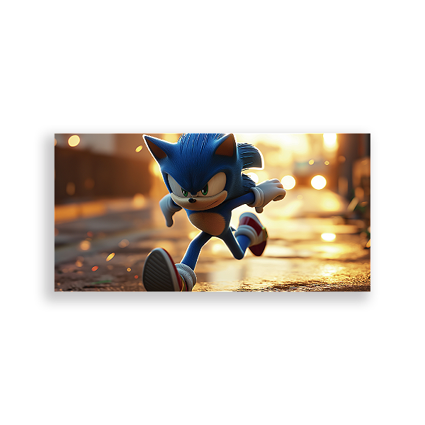 Capa Painel Retangular Sublimado - Sonic