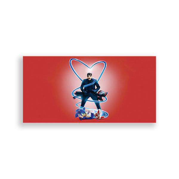 Capa Painel Retangular Sublimado - Sonic