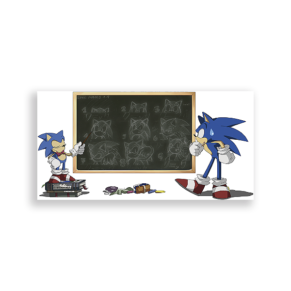 Capa Painel Retangular Sublimado - Sonic