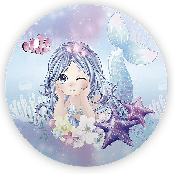 Painel Redondo - Sereia - Sublimado 3D