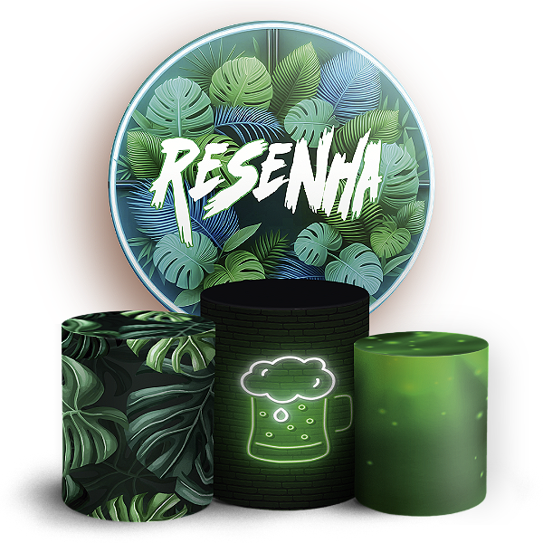 KIT Redondo e Trio - Resenha Tropical - Sublimado 3D
