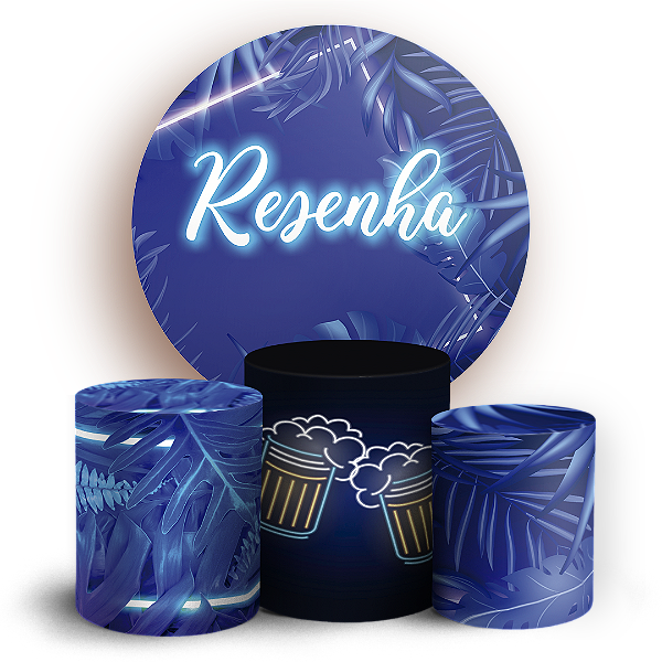 KIT Redondo e Trio - Resenha Tropical - Sublimado 3D