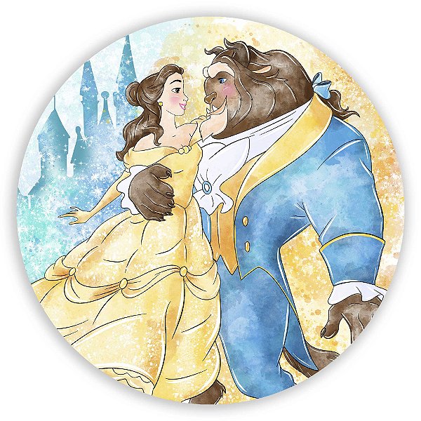 Mini Painel - A Bela e a Fera - Sublimado 3D