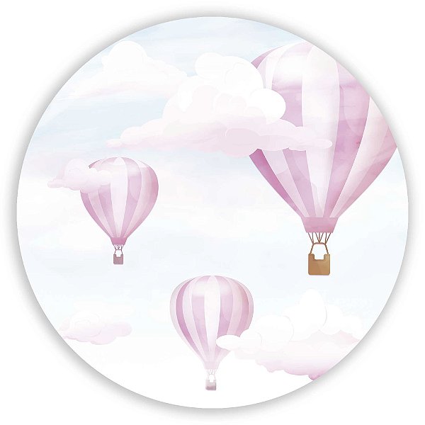 Mini Painel - Balao Rosa - Sublimado 3D