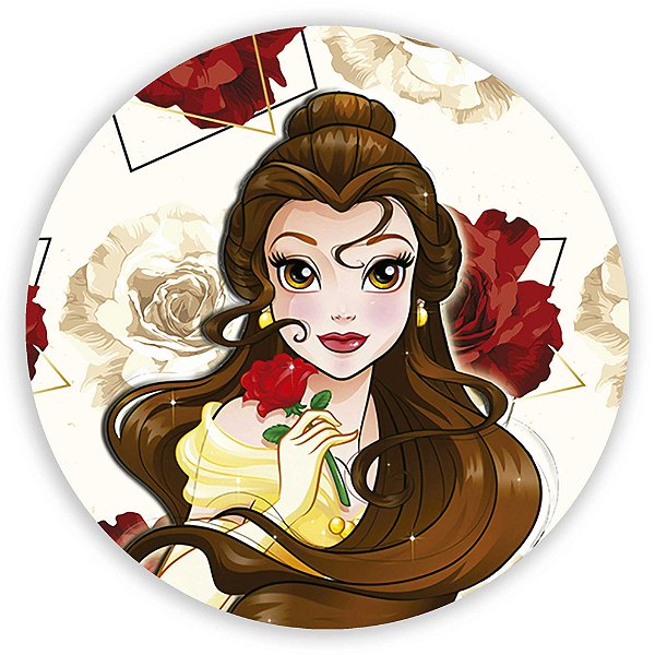 Capa Mini Painel Sublimado - Princesa Bela e a Fera