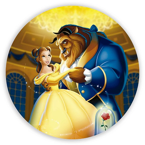 Capa Mini Painel Sublimado - Princesa Bela e a Fera