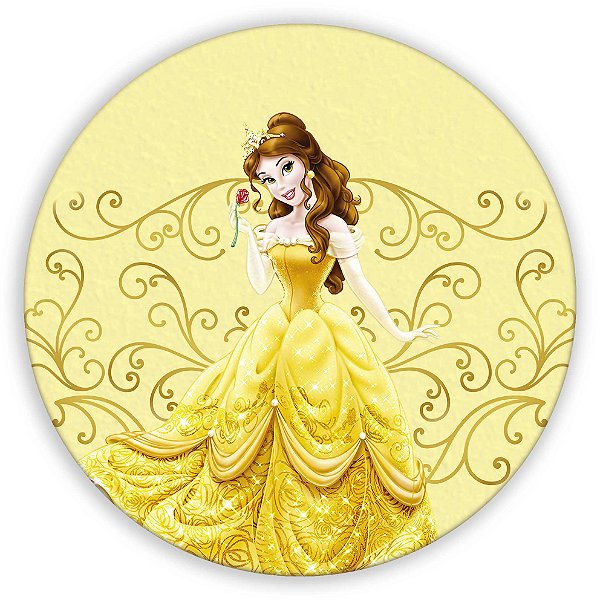 Capa Mini Painel Sublimado - Princesa Bela e a Fera