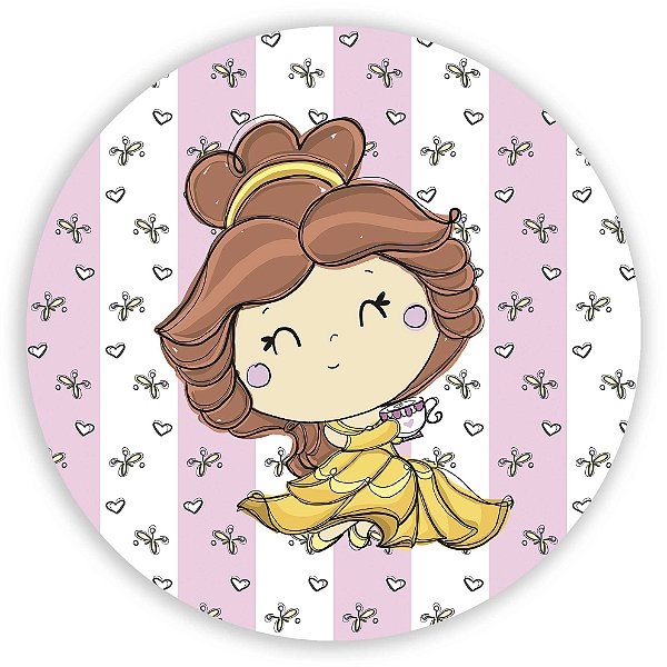 Capa Mini Painel Sublimado - Princesa Bela e a Fera