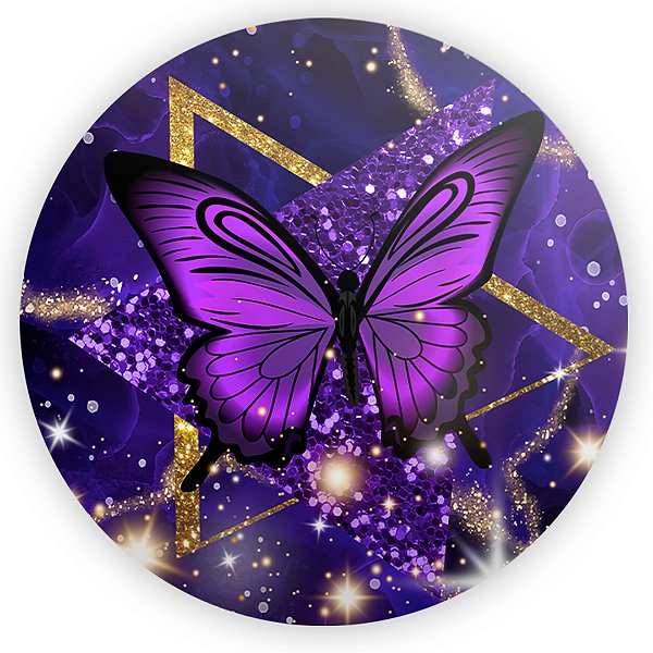 Mini Painel - Borboleta Roxa - Sublimado 3D