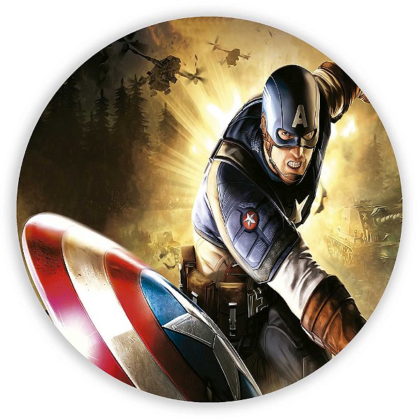 Mini Painel - Capitao America - Sublimado 3D