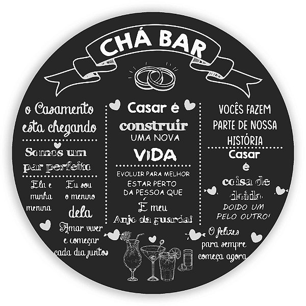 Mini Painel - Chá Bar - Sublimado 3D