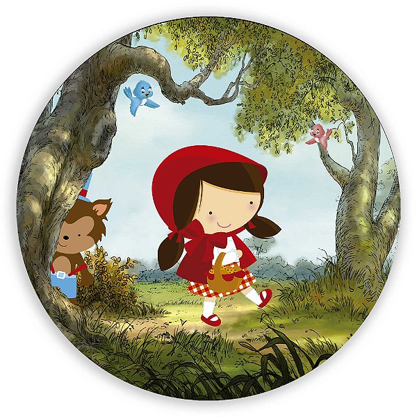 Capa Mini Painel Sublimado - Chapeuzinho Vermelho