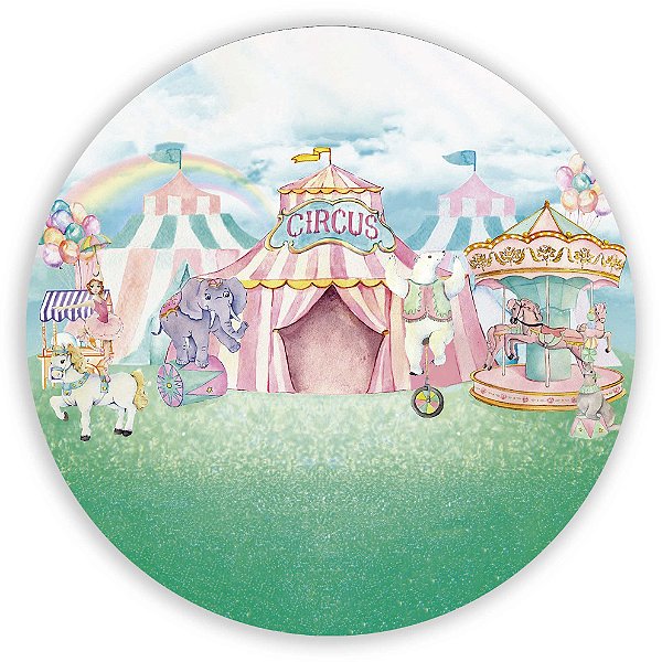 Mini Painel - Circo Animais - Sublimado 3D