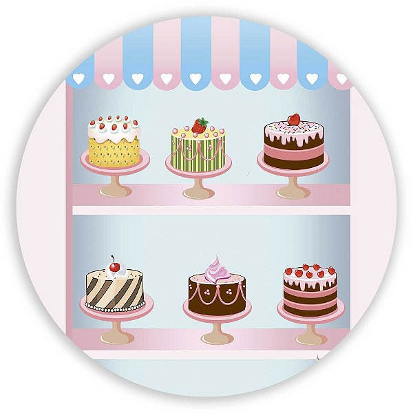 Capa Mini Painel Sublimado - Confeitaria
