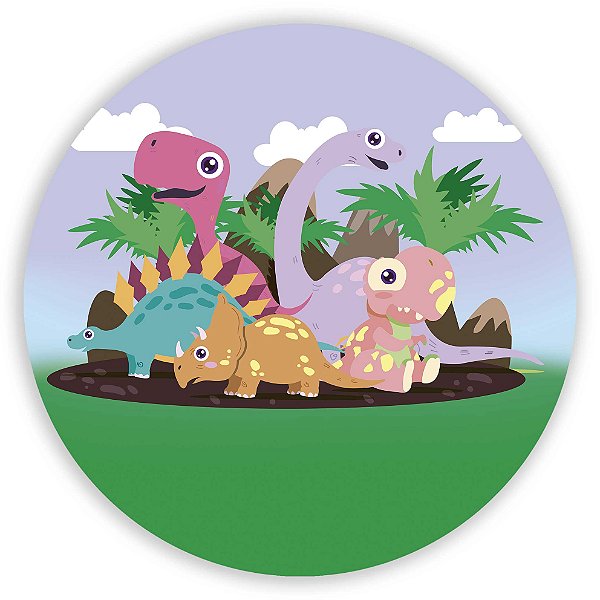 Capa Mini Painel Sublimado - Dinossauro Cute