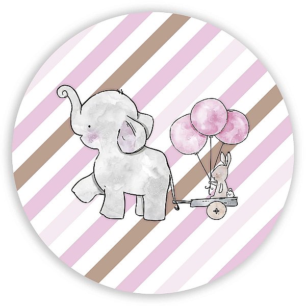 Capa Mini Painel Sublimado - Elefante Rosa