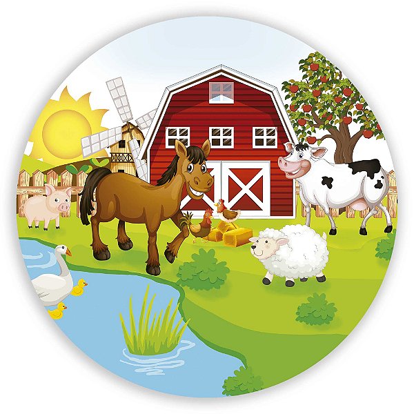 Mini Painel - Fazendinha - Sublimado 3D