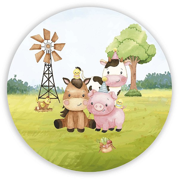 Mini Painel - Fazendinha - Sublimado 3D